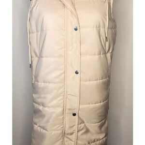 Women's Cream Puffer Vest